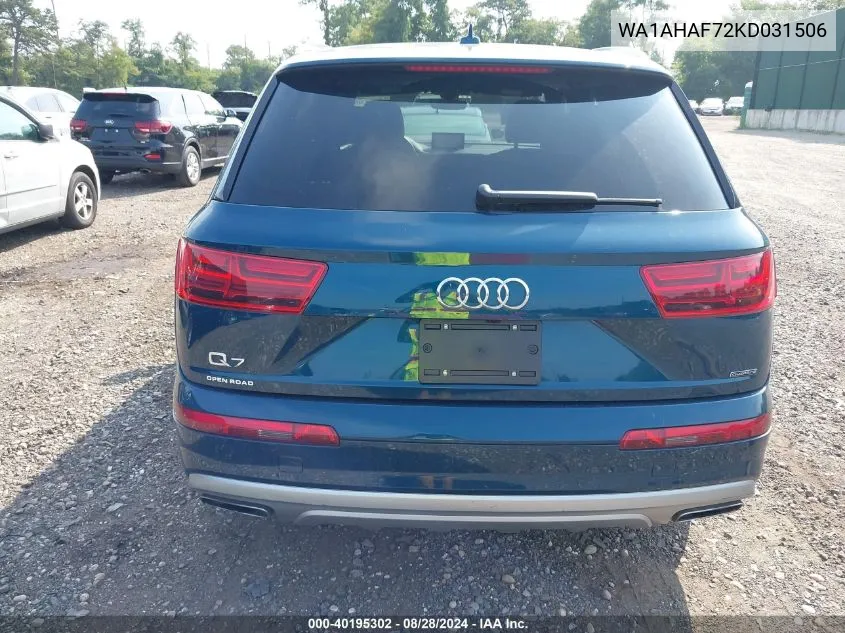 WA1AHAF72KD031506 2019 Audi Q7 45 Premium/45 Se Premium