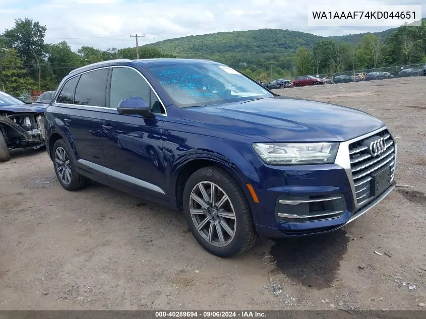 WA1AAAF74KD044651 2019 Audi Q7 55 Premium/55 Se Premium