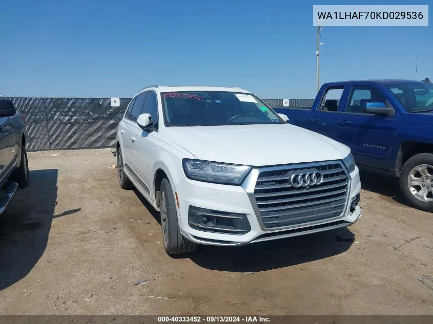 2019 Audi Q7 Premium Plus/Se Premium P VIN: WA1LHAF70KD029536 Lot: 40333452