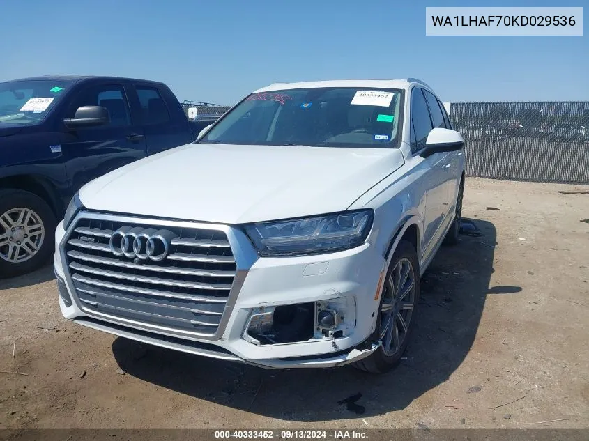 2019 Audi Q7 Premium Plus/Se Premium P VIN: WA1LHAF70KD029536 Lot: 40333452