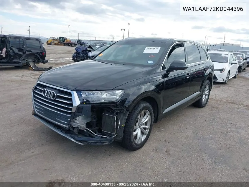 2019 Audi Q7 55 Premium/55 Se Premium VIN: WA1LAAF72KD044396 Lot: 40400133