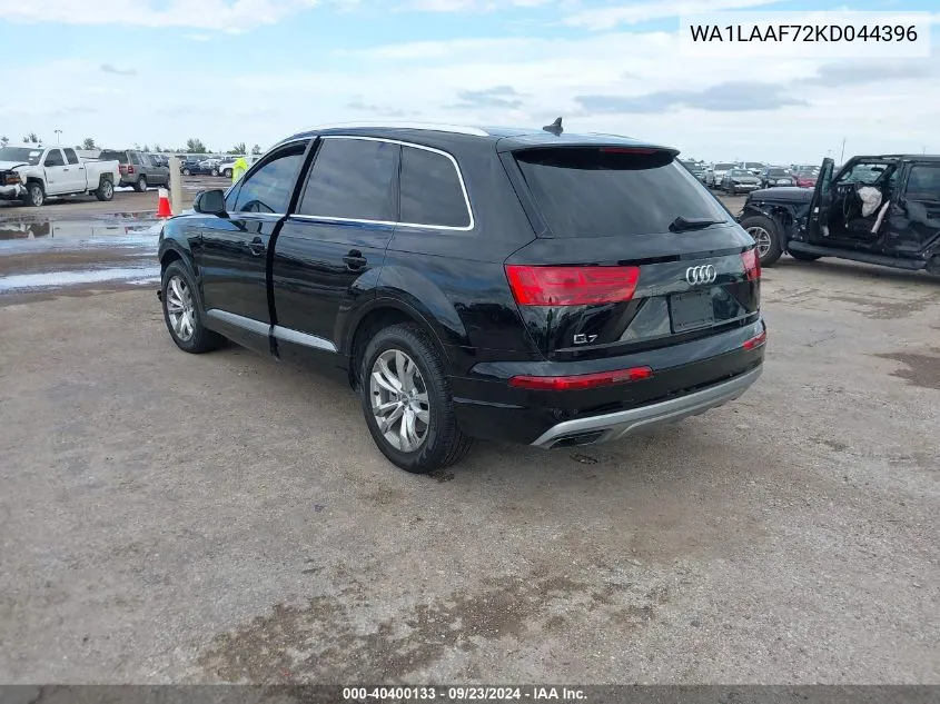 2019 Audi Q7 55 Premium/55 Se Premium VIN: WA1LAAF72KD044396 Lot: 40400133