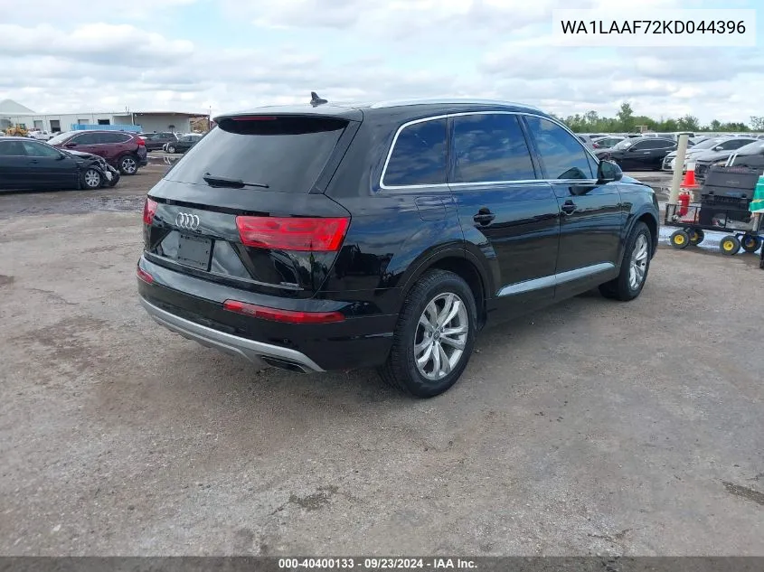 2019 Audi Q7 55 Premium/55 Se Premium VIN: WA1LAAF72KD044396 Lot: 40400133