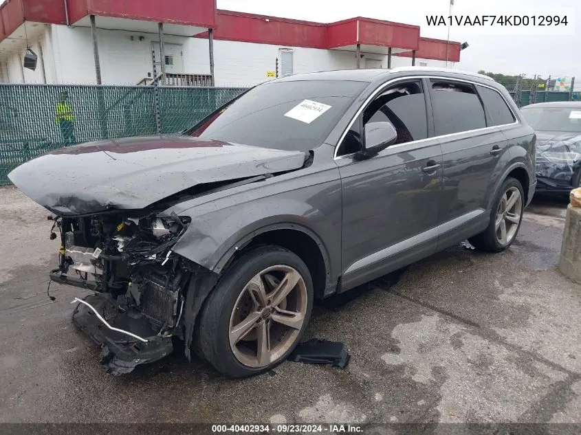 WA1VAAF74KD012994 2019 Audi Q7 55 Premium