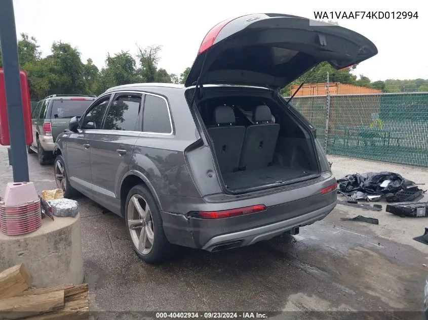 WA1VAAF74KD012994 2019 Audi Q7 55 Premium