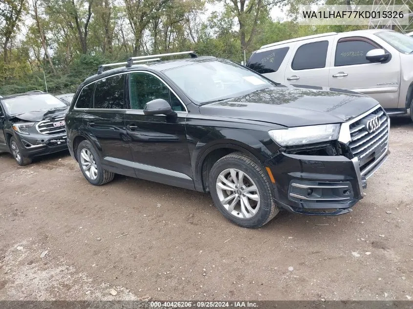 WA1LHAF77KD015326 2019 Audi Q7 45 Premium/45 Se Premium