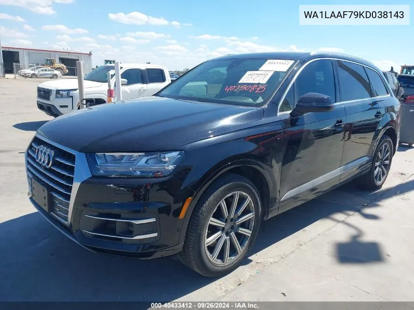 2019 Audi Q7 Premium Plus/Se Premium P VIN: WA1LAAF79KD038143 Lot: 40433412