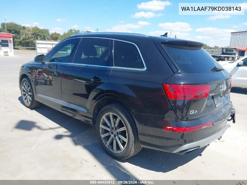 2019 Audi Q7 Premium Plus/Se Premium P VIN: WA1LAAF79KD038143 Lot: 40433412