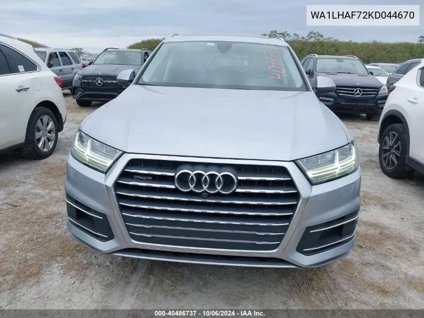 2019 Audi Q7 Premium Plus/Se Premium P VIN: WA1LHAF72KD044670 Lot: 40486737