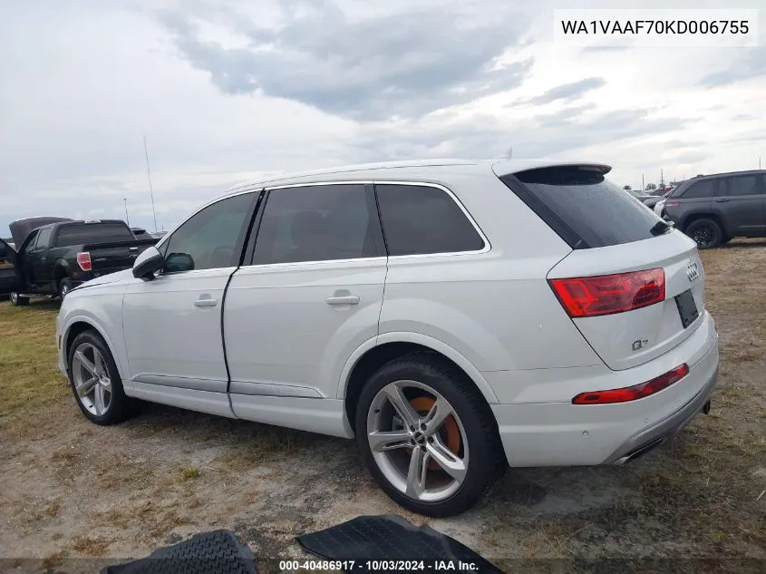 WA1VAAF70KD006755 2019 Audi Q7 55 Premium