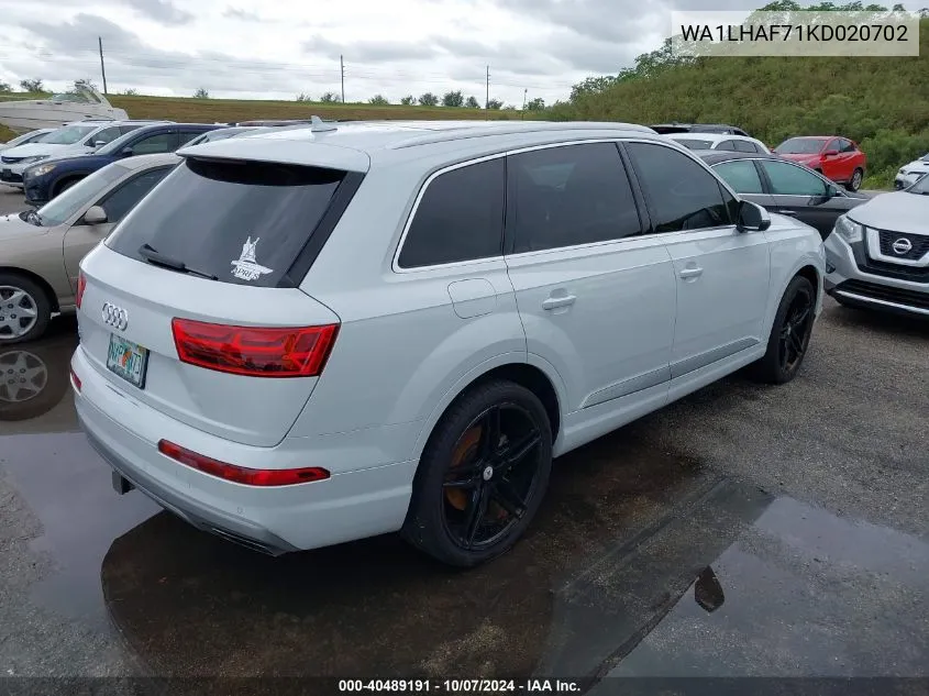 2019 Audi Q7 Premium Plus/Se Premium P VIN: WA1LHAF71KD020702 Lot: 40489191