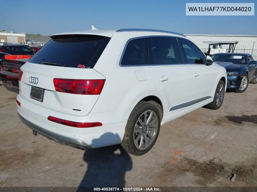 2019 Audi Q7 45 Premium VIN: WA1LHAF77KD044020 Lot: 40538774