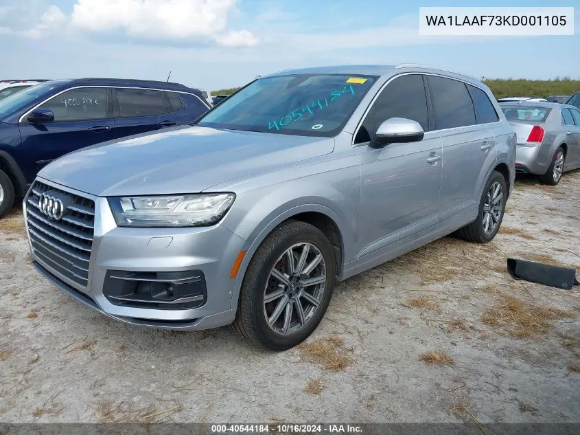 2019 Audi Q7 55 Premium/55 Se Premium VIN: WA1LAAF73KD001105 Lot: 40544184