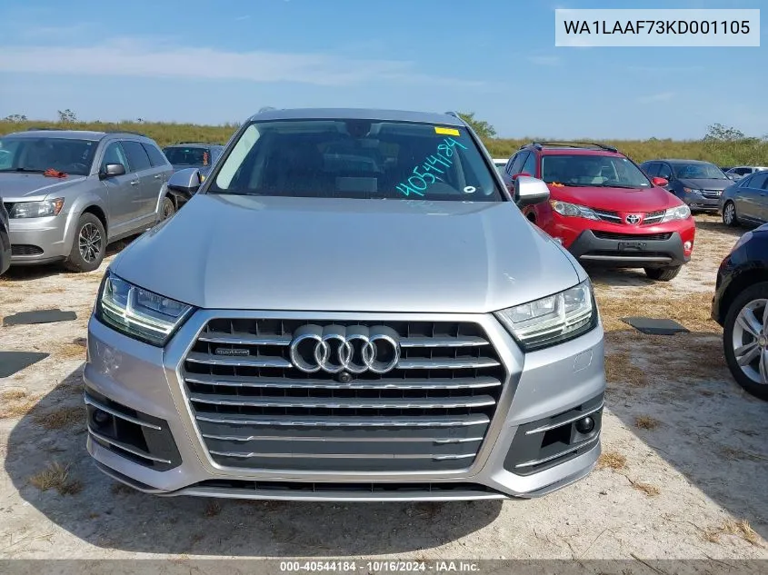 2019 Audi Q7 55 Premium/55 Se Premium VIN: WA1LAAF73KD001105 Lot: 40544184