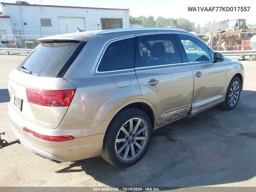 2019 Audi Q7 55 Premium VIN: WA1VAAF77KD017557 Lot: 40563785