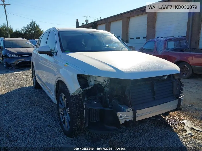 2019 Audi Q7 55 Premium/55 Se Premium VIN: WA1LAAF71KD033079 Lot: 40566219