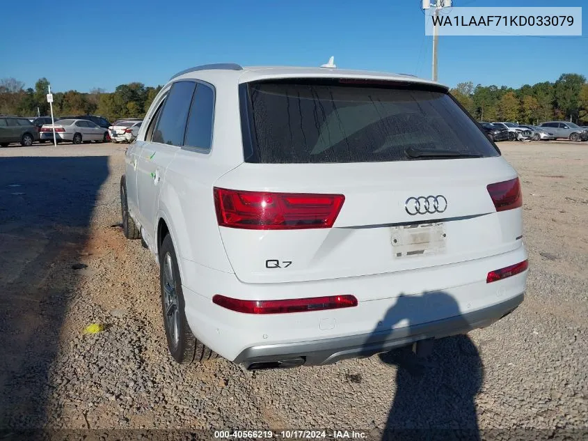 2019 Audi Q7 55 Premium/55 Se Premium VIN: WA1LAAF71KD033079 Lot: 40566219