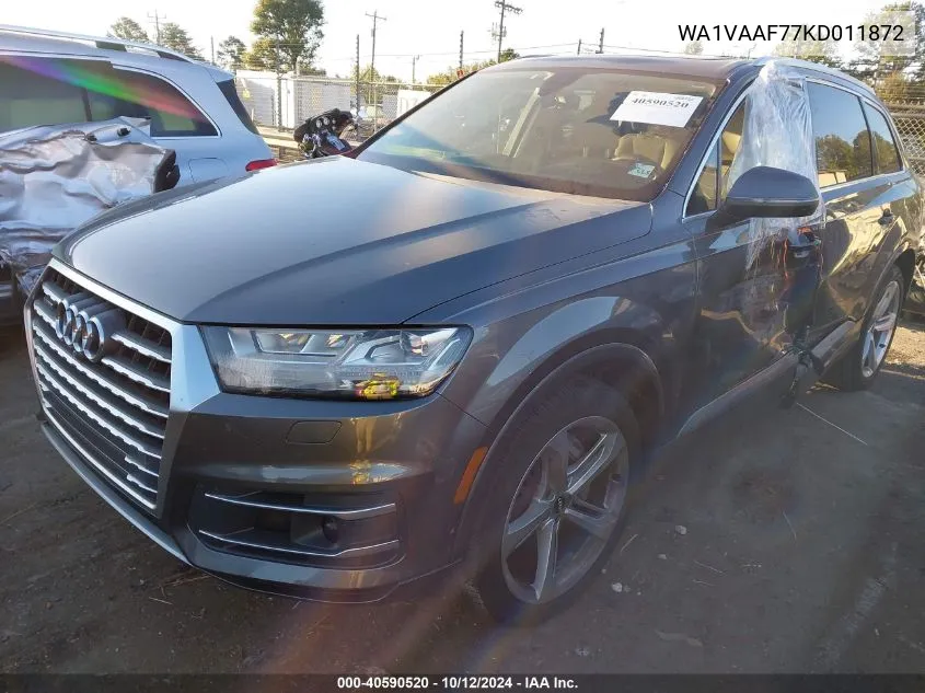 2019 Audi Q7 Prestige VIN: WA1VAAF77KD011872 Lot: 40590520