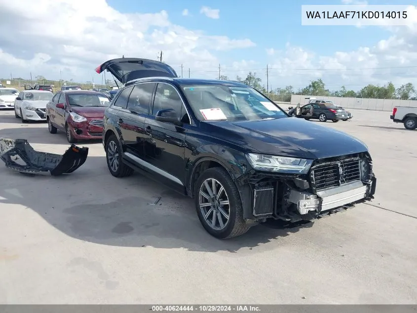 2019 Audi Q7 55 Premium/55 Se Premium VIN: WA1LAAF71KD014015 Lot: 40624444