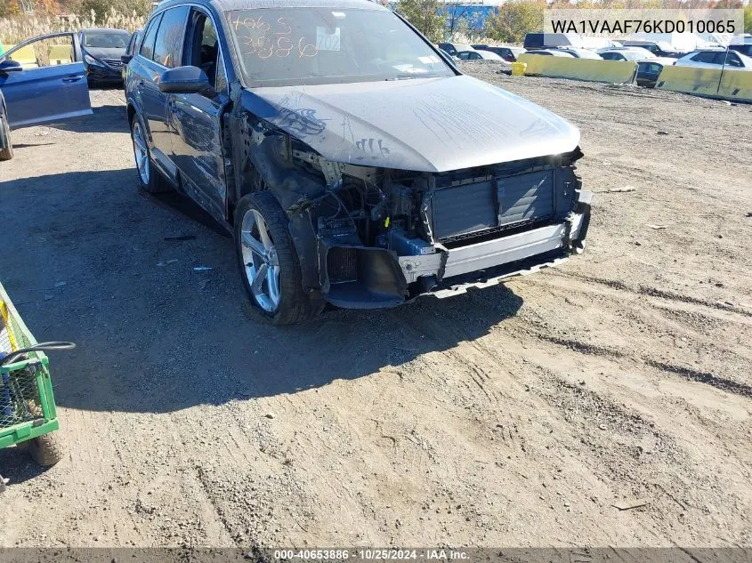 2019 Audi Q7 55 Premium VIN: WA1VAAF76KD010065 Lot: 40653886