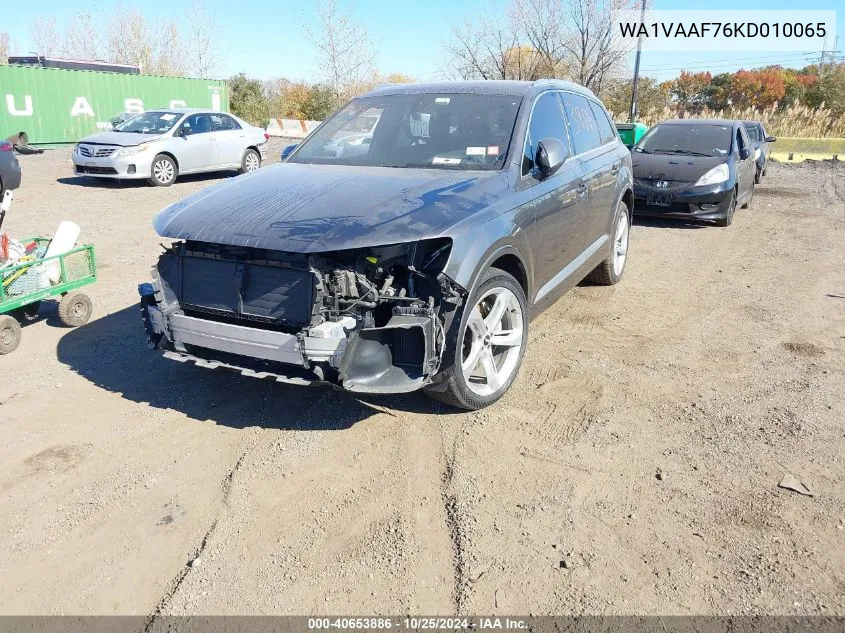 2019 Audi Q7 55 Premium VIN: WA1VAAF76KD010065 Lot: 40653886