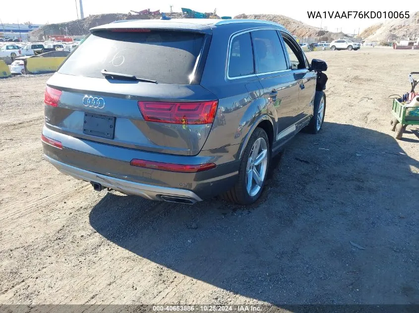 2019 Audi Q7 55 Premium VIN: WA1VAAF76KD010065 Lot: 40653886