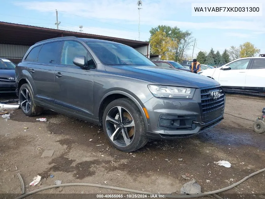 2019 Audi Q7 55 Premium VIN: WA1VABF7XKD031300 Lot: 40655065