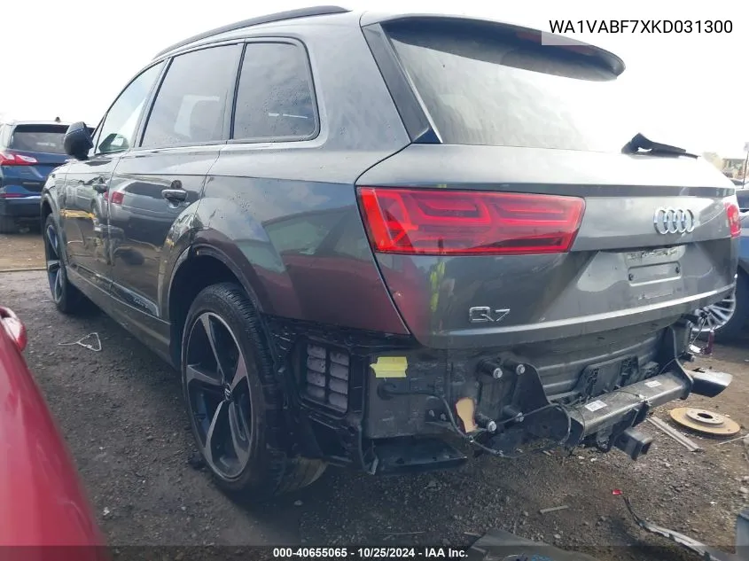 2019 Audi Q7 55 Premium VIN: WA1VABF7XKD031300 Lot: 40655065