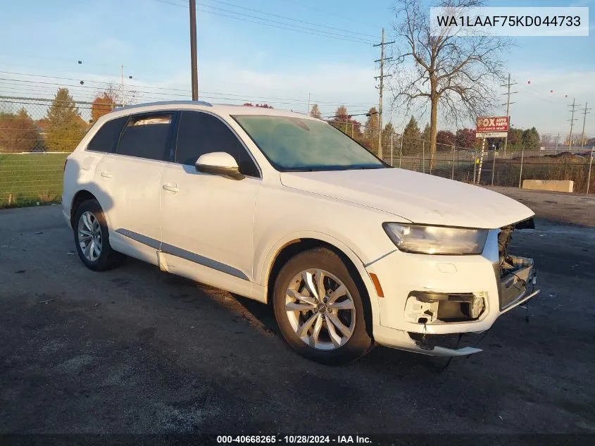 2019 Audi Q7 Premium Plus/Se Premium P VIN: WA1LAAF75KD044733 Lot: 40668265