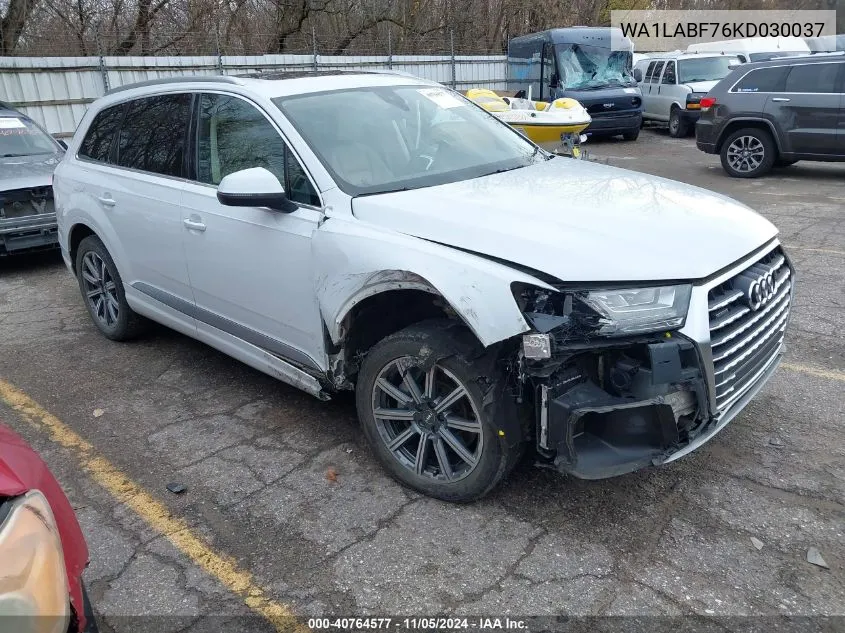 2019 Audi Q7 55 Premium VIN: WA1LABF76KD030037 Lot: 40764577