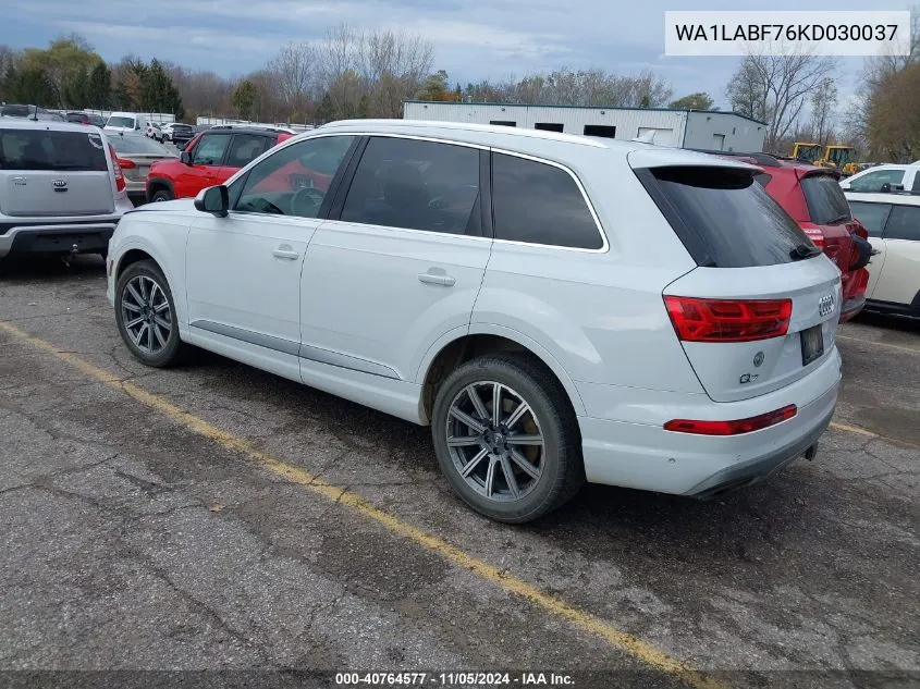 2019 Audi Q7 55 Premium VIN: WA1LABF76KD030037 Lot: 40764577