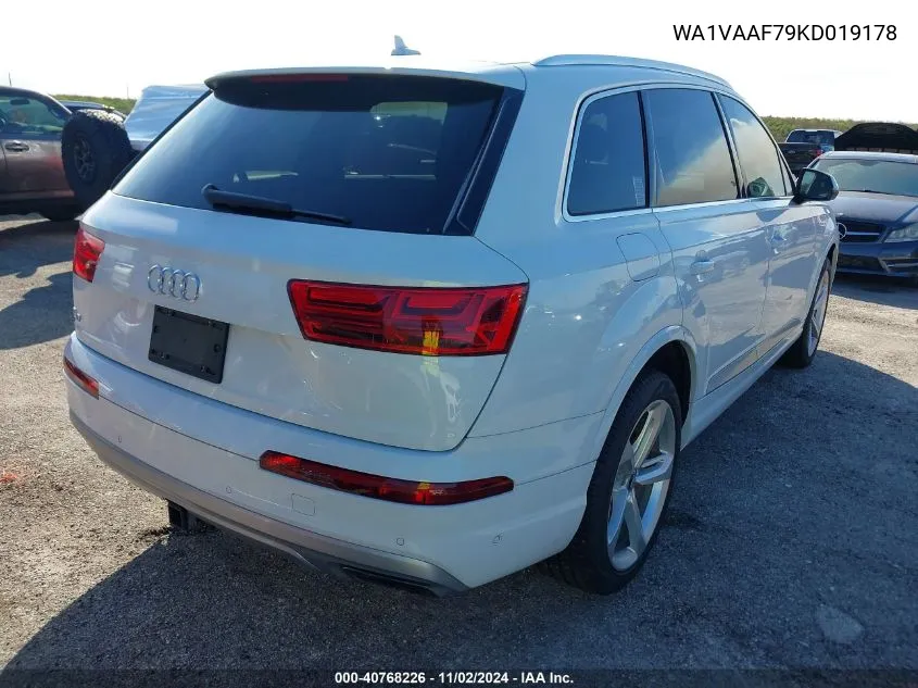 2019 Audi Q7 55 Premium VIN: WA1VAAF79KD019178 Lot: 40768226