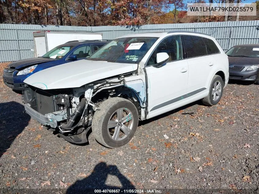 2019 Audi Q7 45 Premium VIN: WA1LHAF79KD025579 Lot: 40768657