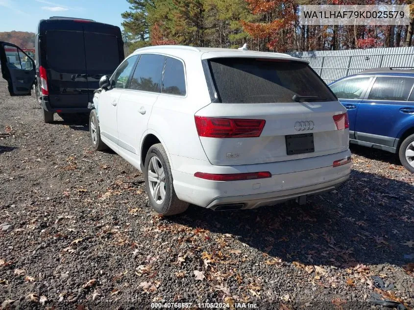 2019 Audi Q7 45 Premium VIN: WA1LHAF79KD025579 Lot: 40768657