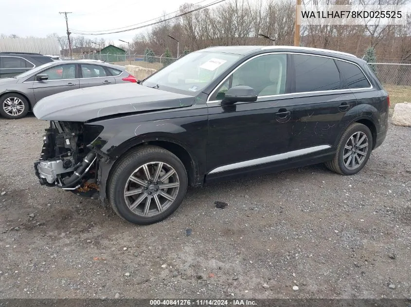 2019 Audi Q7 45 Premium/45 Se Premium VIN: WA1LHAF78KD025525 Lot: 40841276