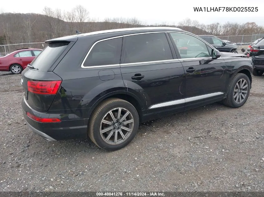 2019 Audi Q7 45 Premium/45 Se Premium VIN: WA1LHAF78KD025525 Lot: 40841276