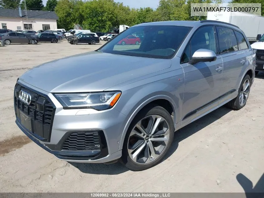 2020 Audi Q7 VIN: WA1MXAF73LD000797 Lot: 12069982