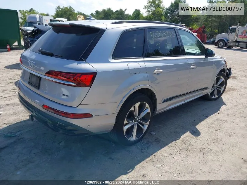 2020 Audi Q7 VIN: WA1MXAF73LD000797 Lot: 12069982