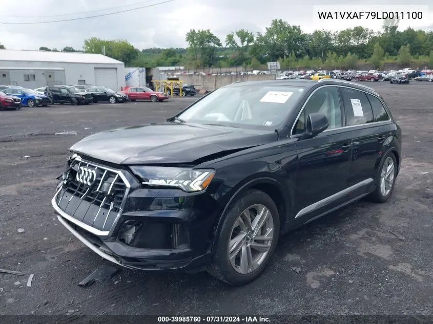 2020 Audi Q7 Prestige 55 Tfsi Quattro Tiptronic VIN: WA1VXAF79LD011100 Lot: 39985760