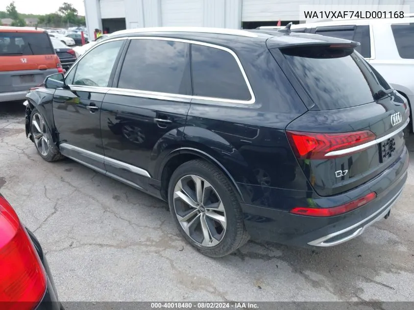 2020 Audi Q7 Prestige 55 Tfsi Quattro Tiptronic VIN: WA1VXAF74LD001168 Lot: 40018480