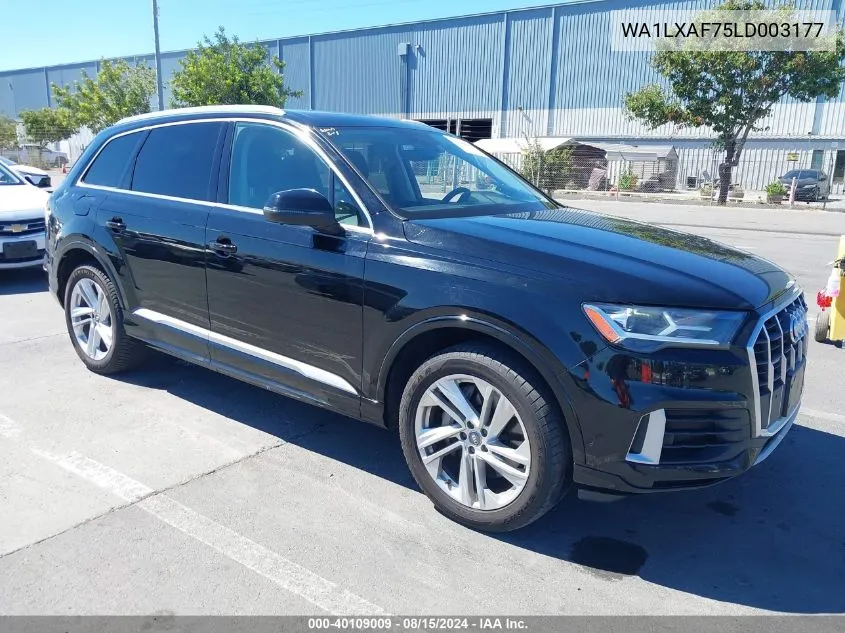 2020 Audi Q7 Premium Plus 55 Tfsi Quattro Tiptronic VIN: WA1LXAF75LD003177 Lot: 40109009