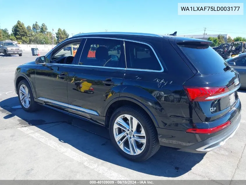 2020 Audi Q7 Premium Plus 55 Tfsi Quattro Tiptronic VIN: WA1LXAF75LD003177 Lot: 40109009