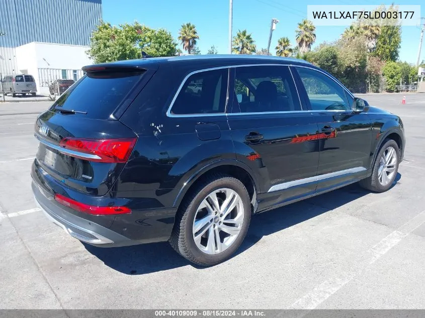 2020 Audi Q7 Premium Plus 55 Tfsi Quattro Tiptronic VIN: WA1LXAF75LD003177 Lot: 40109009