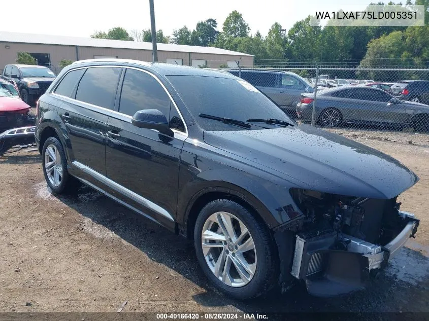 2020 Audi Q7 Premium Plus 55 Tfsi Quattro Tiptronic VIN: WA1LXAF75LD005351 Lot: 40166420