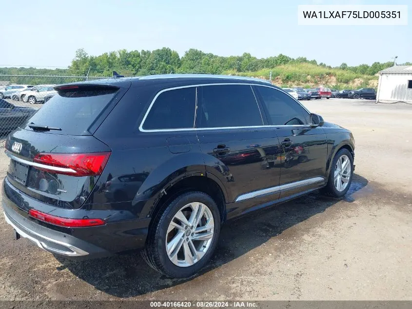 2020 Audi Q7 Premium Plus 55 Tfsi Quattro Tiptronic VIN: WA1LXAF75LD005351 Lot: 40166420