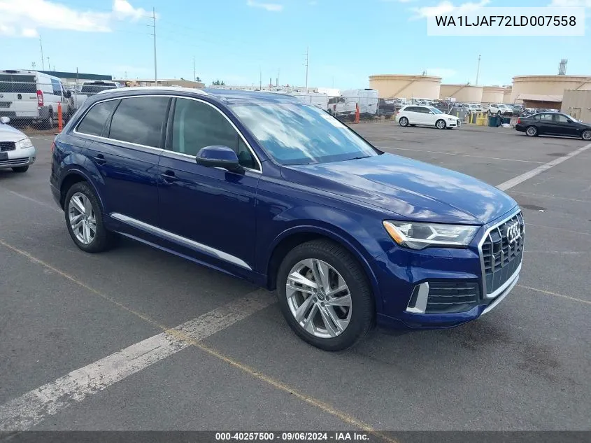 2020 Audi Q7 Premium Plus 45 Tfsi Quattro Tiptronic VIN: WA1LJAF72LD007558 Lot: 40257500