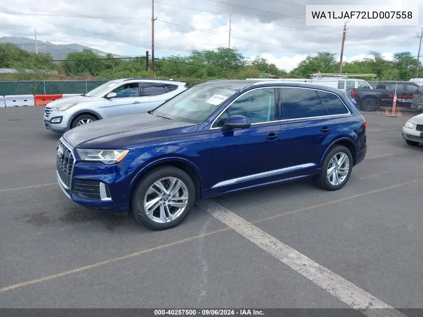 2020 Audi Q7 Premium Plus 45 Tfsi Quattro Tiptronic VIN: WA1LJAF72LD007558 Lot: 40257500