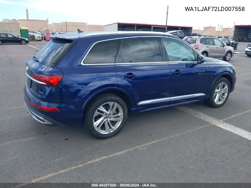 2020 Audi Q7 Premium Plus 45 Tfsi Quattro Tiptronic VIN: WA1LJAF72LD007558 Lot: 40257500