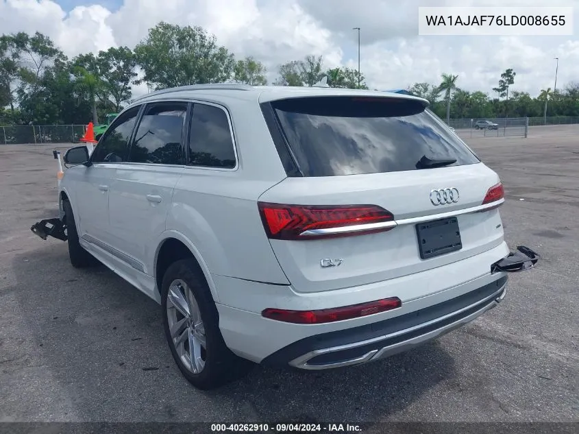 2020 Audi Q7 Premium 45 Tfsi Quattro Tiptronic VIN: WA1AJAF76LD008655 Lot: 40262910