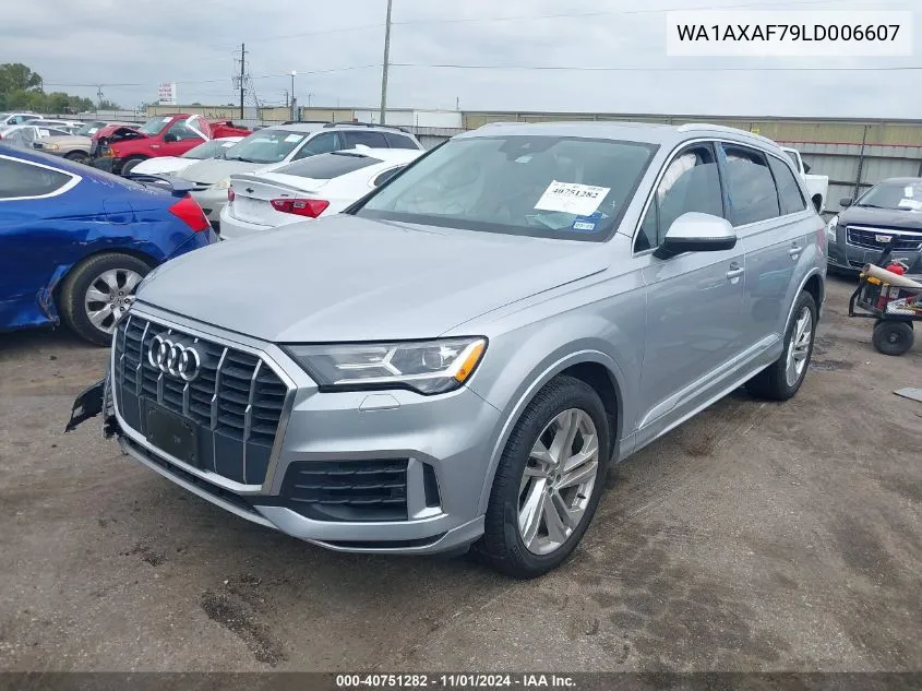 2020 Audi Q7 Premium 55 Tfsi Quattro Tiptronic VIN: WA1AXAF79LD006607 Lot: 40751282